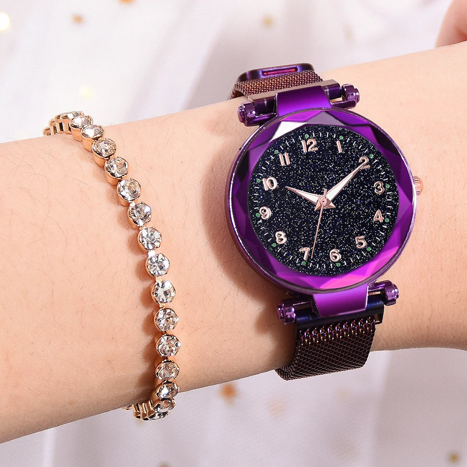 Luxury Women Watches Magnetic Starry Sky Female Clock Quartz Wristwatch Fashion Ladies Wrist Watch reloj mujer relogio feminino