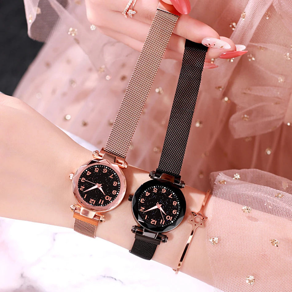 Luxury Women Watches Magnetic Starry Sky Female Clock Quartz Wristwatch Fashion Ladies Wrist Watch reloj mujer relogio feminino