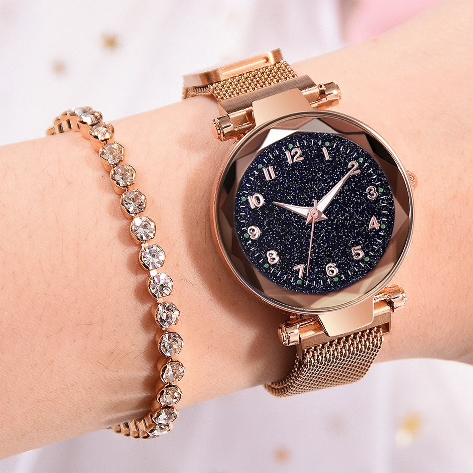 Luxury Women Watches Magnetic Starry Sky Female Clock Quartz Wristwatch Fashion Ladies Wrist Watch reloj mujer relogio feminino