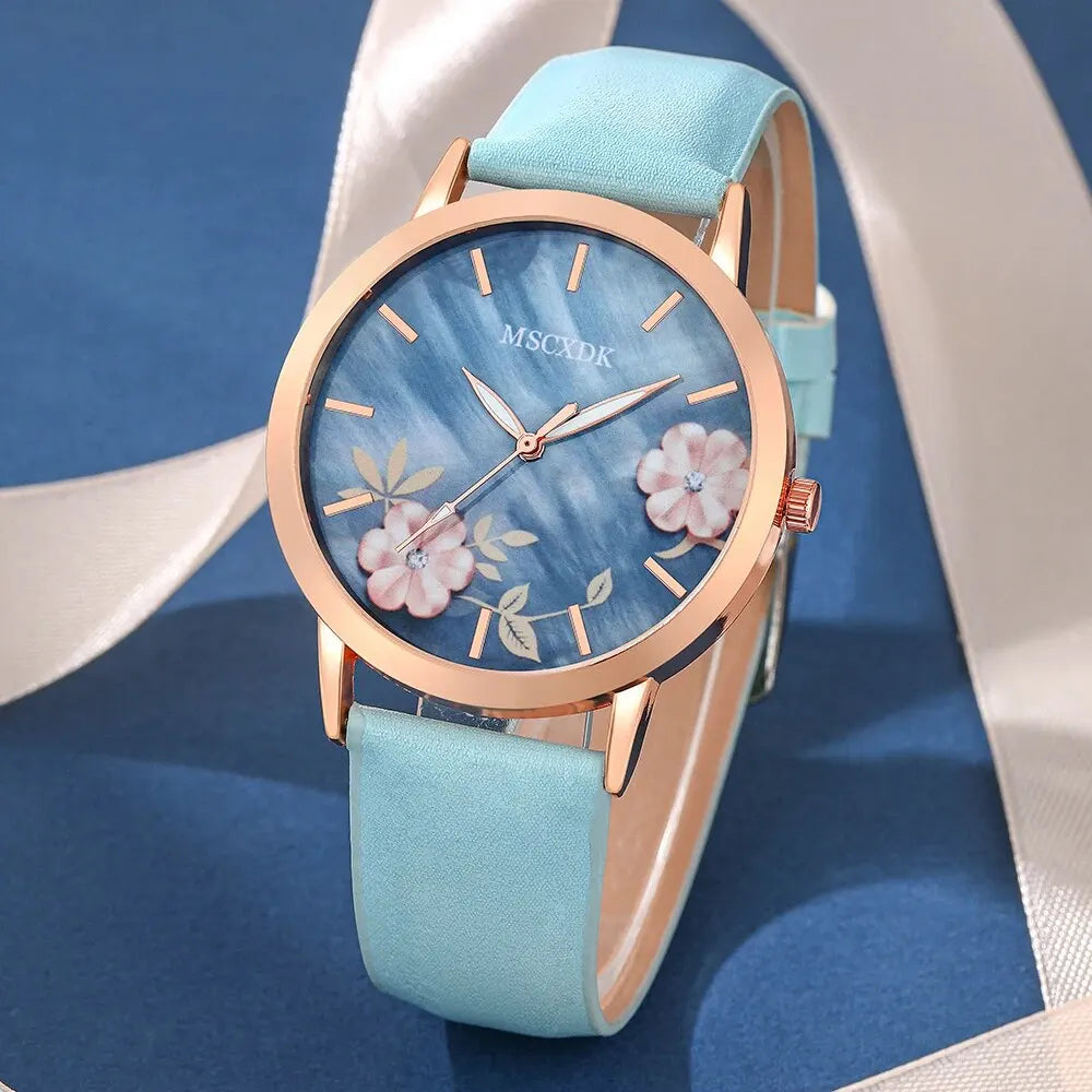 WOMEN'S Fashion Casual Quartz Watch and Jewelry Set